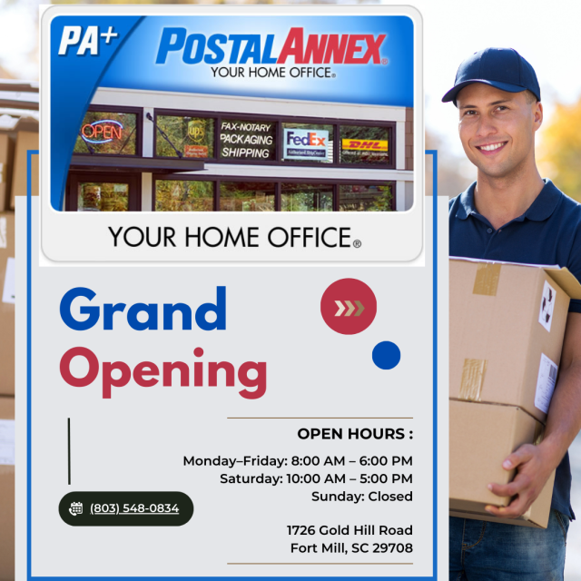 New Postal Annex Opens in Fort Mill, SC, Offering Comprehensive Shipping and Business Services