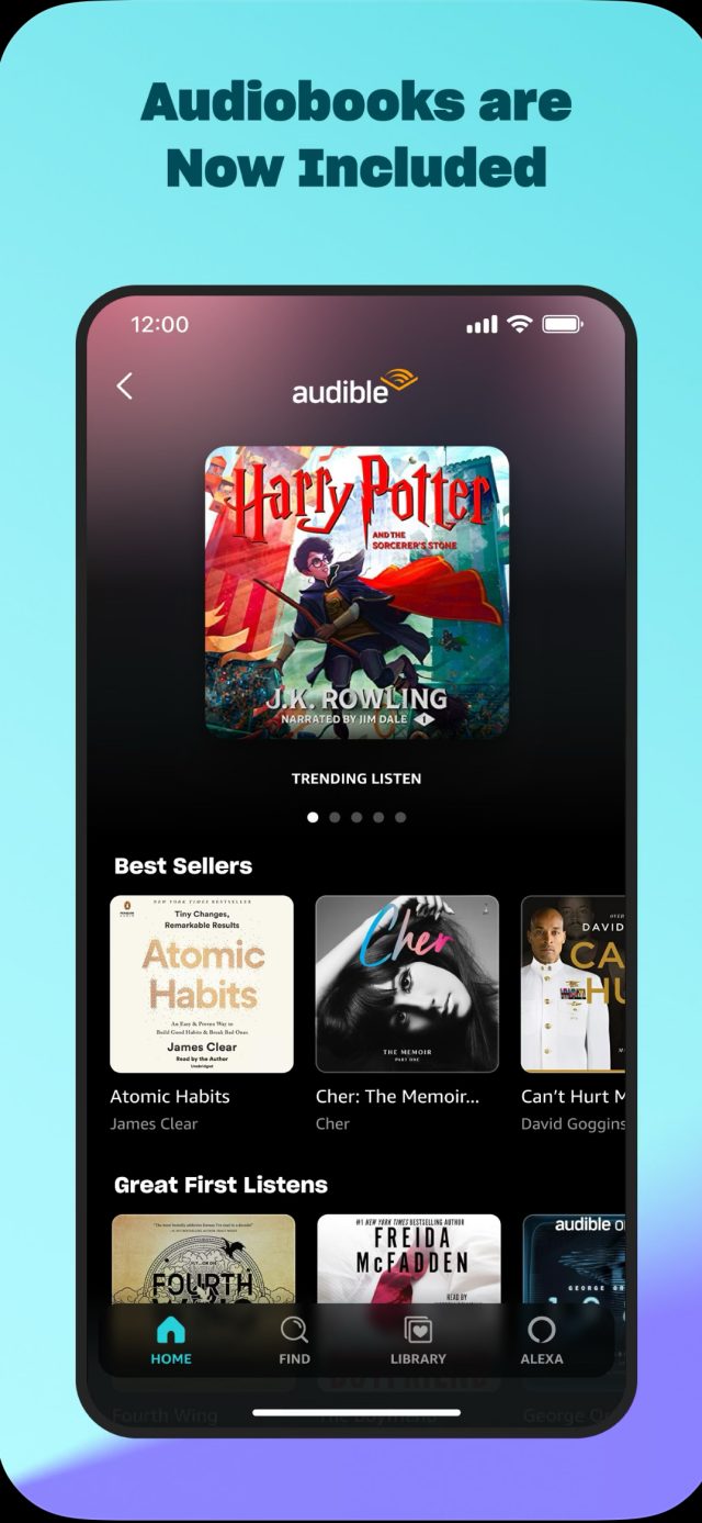 Amazon Music Unlimited Adds Monthly Free Audible Audiobook for Subscribers