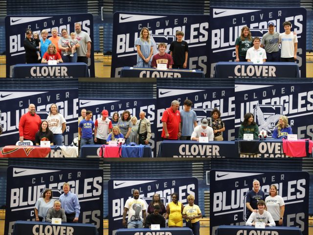 Fifteen Clover High School Athletes Sign to Compete at the Collegiate Level