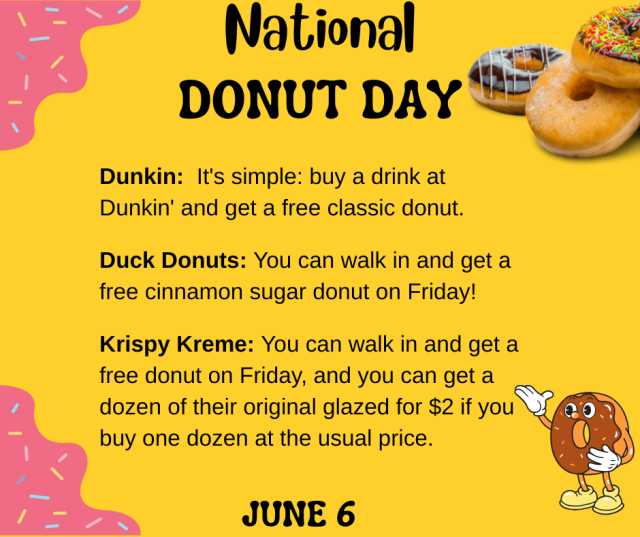 Free Treats and Sweet Deals for National Donut Day