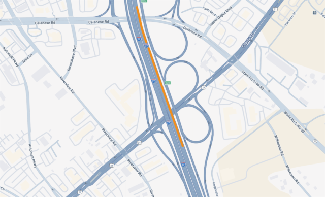 SCDOT to close lanes on I-77 Northbound over Cherry Road in York County for bridge repairs