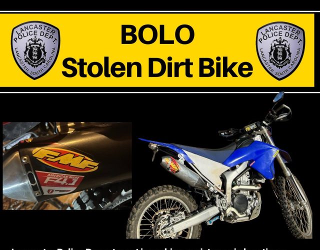 Lancaster Police Seek Public Assistance in Locating Stolen Yamaha Dirt Bike
