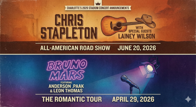 Star Power: Chris Stapleton and Bruno Mars Set Dates for Bank of America Stadium