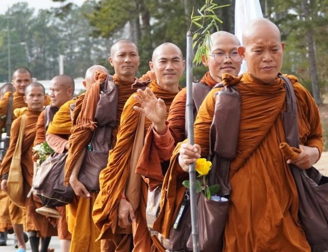 Buddhist Monks to Bring “Walk for Peace” Through Rock Hill and Fort Mill This January