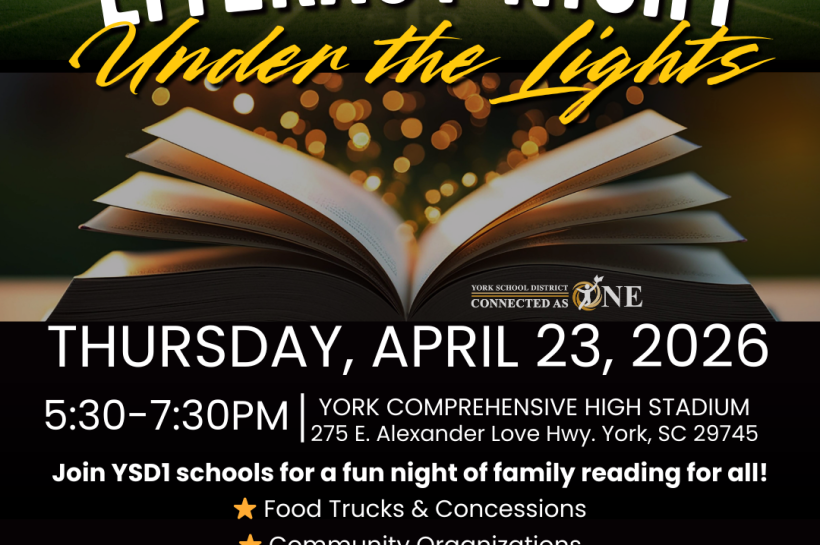 York School District One to Host Inaugural Family Literacy Night Under the Lights