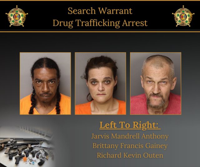 Three Arrested in Kershaw Drug and Weapons Bust Following Undercover Fentanyl Purchase