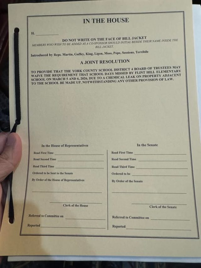 SC Lawmakers Move To Spare Flint Hill Students From Makeup School Days