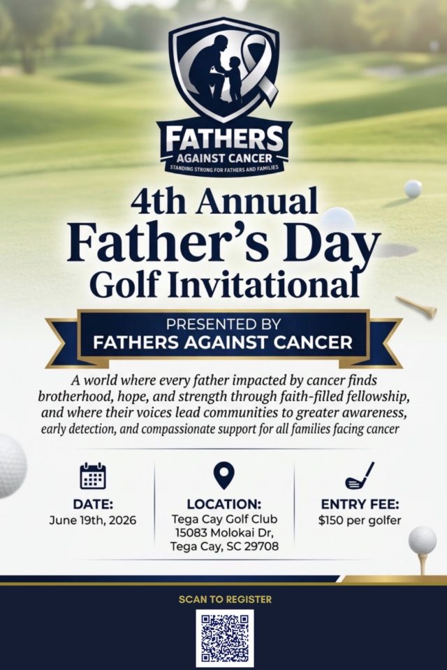 Fathers Against Cancer to Host 4th Annual Father’s Day Golf Invitational at Tega Cay Golf Club