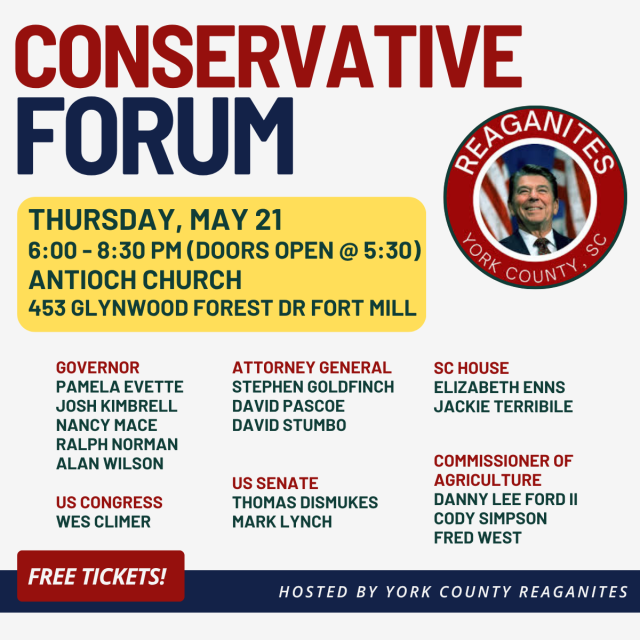 York County Reaganites to Host Conservative Forum Featuring 2026 Primary Candidates